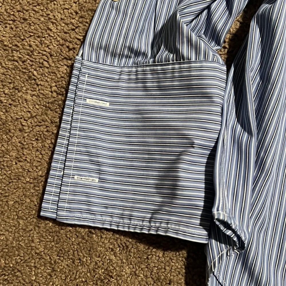 Ralph Lauren Striped Blue Dress Shirt - Classic Men's Button-Up